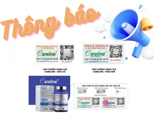 Thông báo: Thay đổi mẫu tem chống hàng giả trên sản phẩm Careline
