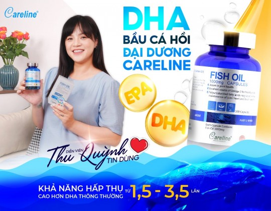 Diễn viên Thu Quỳnh tin dùng DHA bầu cá hồi Careline cho cả thai kỳ