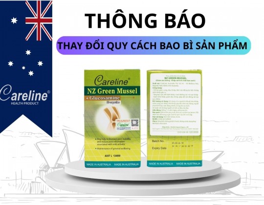 THÔNG BÁO: Thay đổi quy cách bao bì sản phẩm Careline