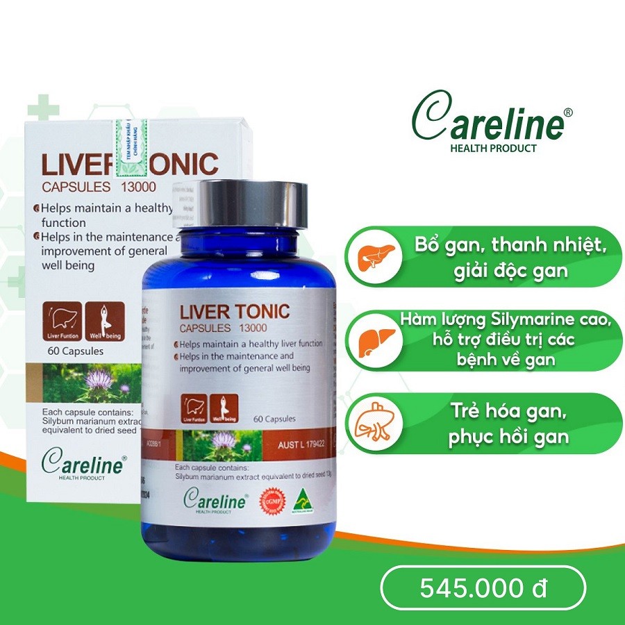 Liver tonic 60 viên- Viên nang bổ gan, duy trì và cải thiện chức năng gan