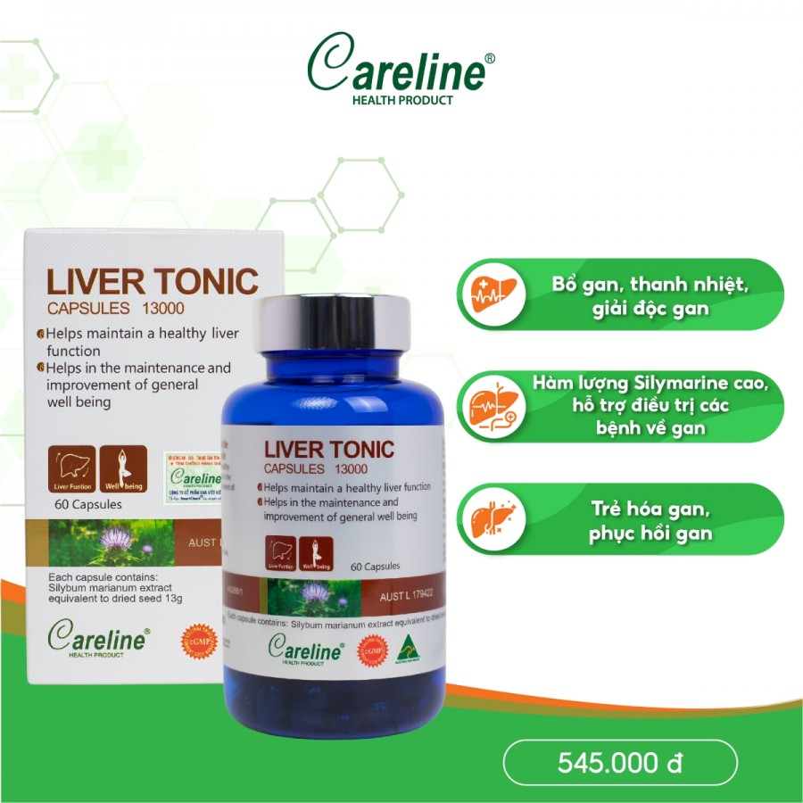 Liver tonic 60 viên- Viên nang bổ gan, duy trì và cải thiện chức năng gan