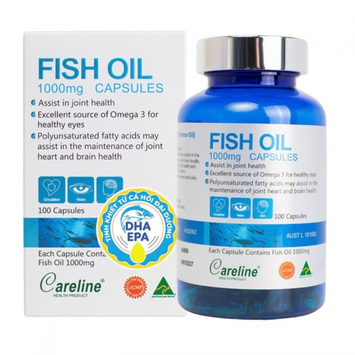 Dầu cá hồi đại dương Careline Salmon Fish Oil 1000mg