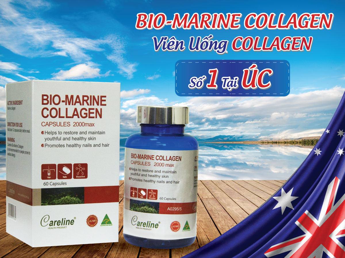 Viên uống Bio Marine Collagen được sản xuất bởi Careline Australia Pty Ltd – Thương hiệu số 1 tại Úc về các sản phẩm làm đẹp