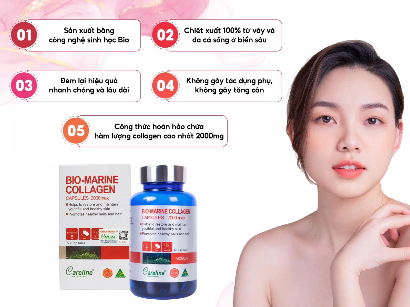 Bio Marine Collagen 60 viên - Ngăn ngừa lão hóa, giảm nếp nhăn da