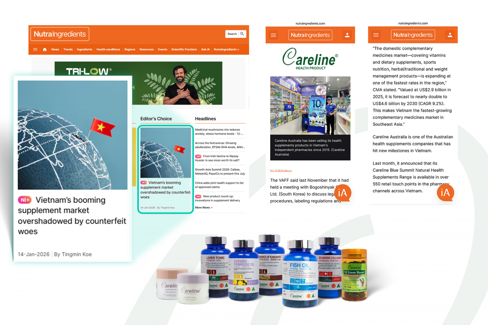 Careline được “điểm tên” trên kênh ngành thế giới