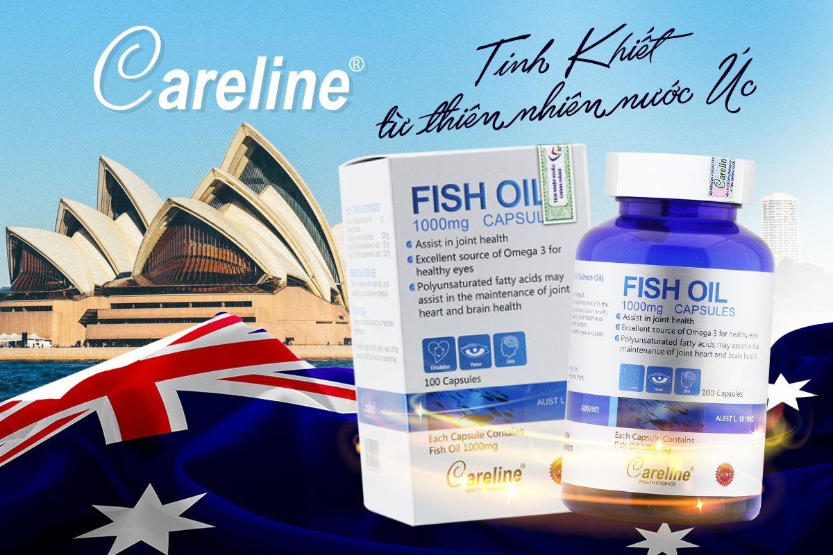 Careline Fish Oil – Dầu cá hồi tinh khiết cho bà bầu đến từ thương hiệu hàng đầu nước Úc