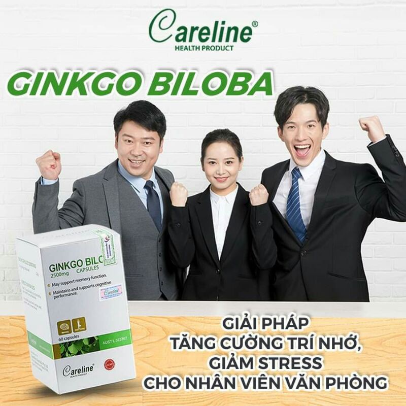 Bổ não Ginkgo Biloba Úc của thương hiệu Careline