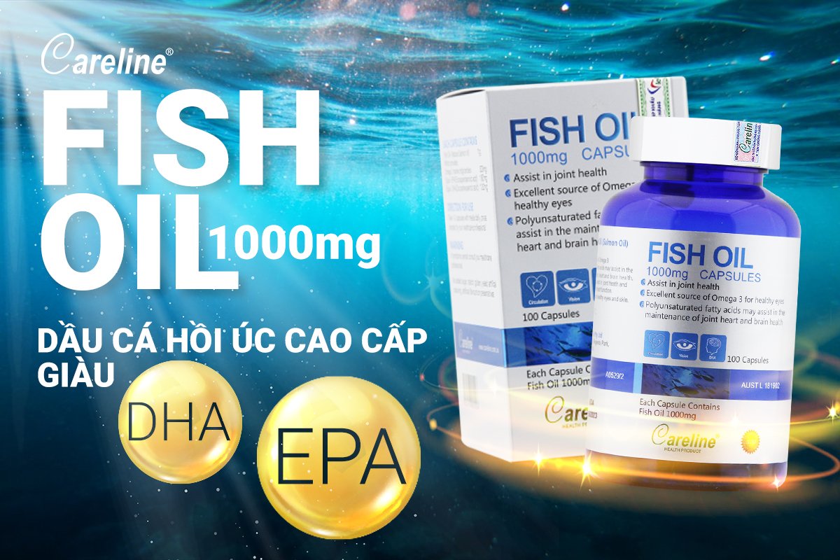 Dầu cá hồi Fish Oil Careline - giàu hàm lượng DHA và EPA