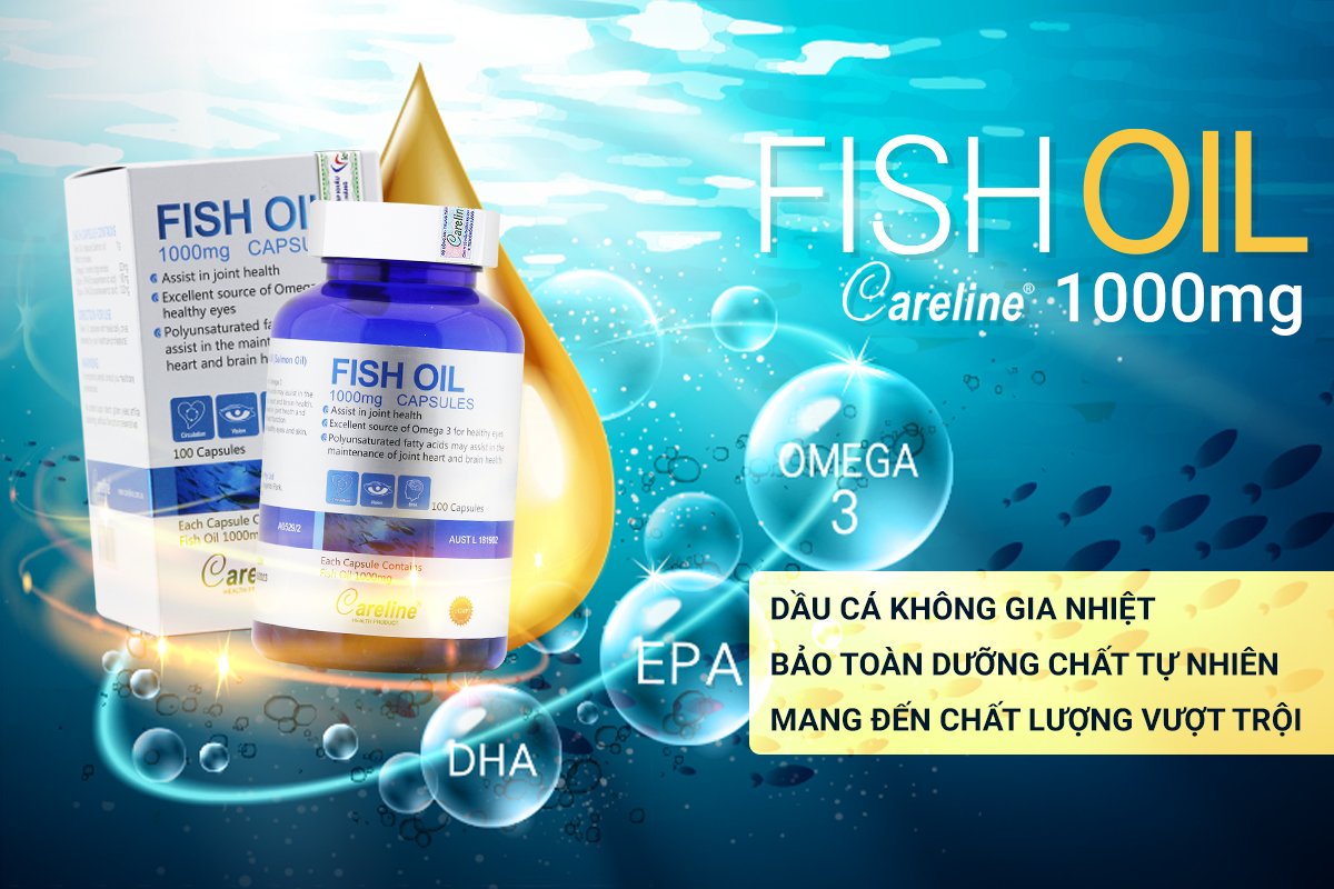 Careline Fish Oil dầu cá 100 viên là sản phẩm Fish Oil đáp ứng được những tiêu chí khắt khe nhất của người tiêu dùng