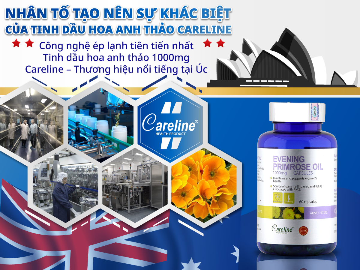 Tinh dầu hoa anh thảo Evening Primrose Oil 1000Mg là sản phẩm đang chiếm “ngôi vương” tại xứ sở Kangaroo (Úc)