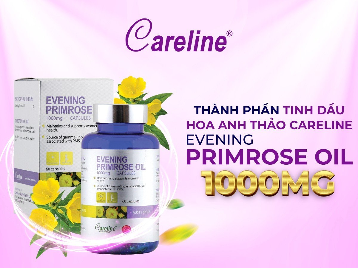 Tinh dầu hoa anh thảo Careline – Giảm đau bụng kinh và các hội chứng tiền kinh nguyệt